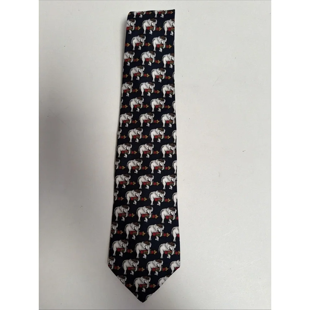 Brooks Brothers Necktie Makers Silk‎ Elephant Print Circus Tie